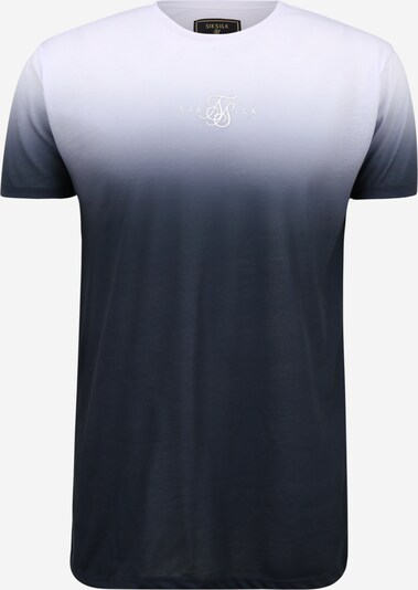 SikSilk T-Shirt en bleu marine / blanc, Vue avec produit