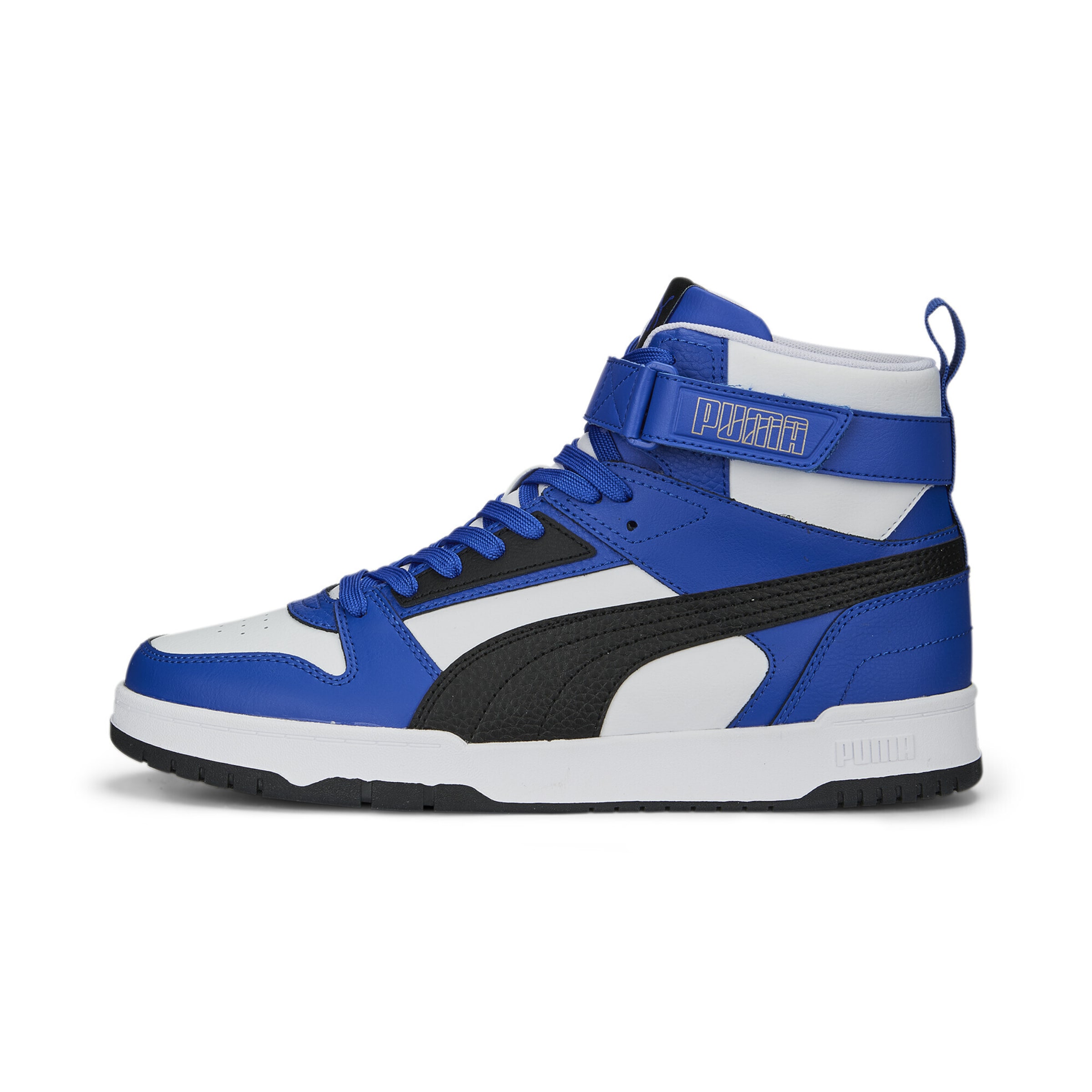 Blue puma top high tops