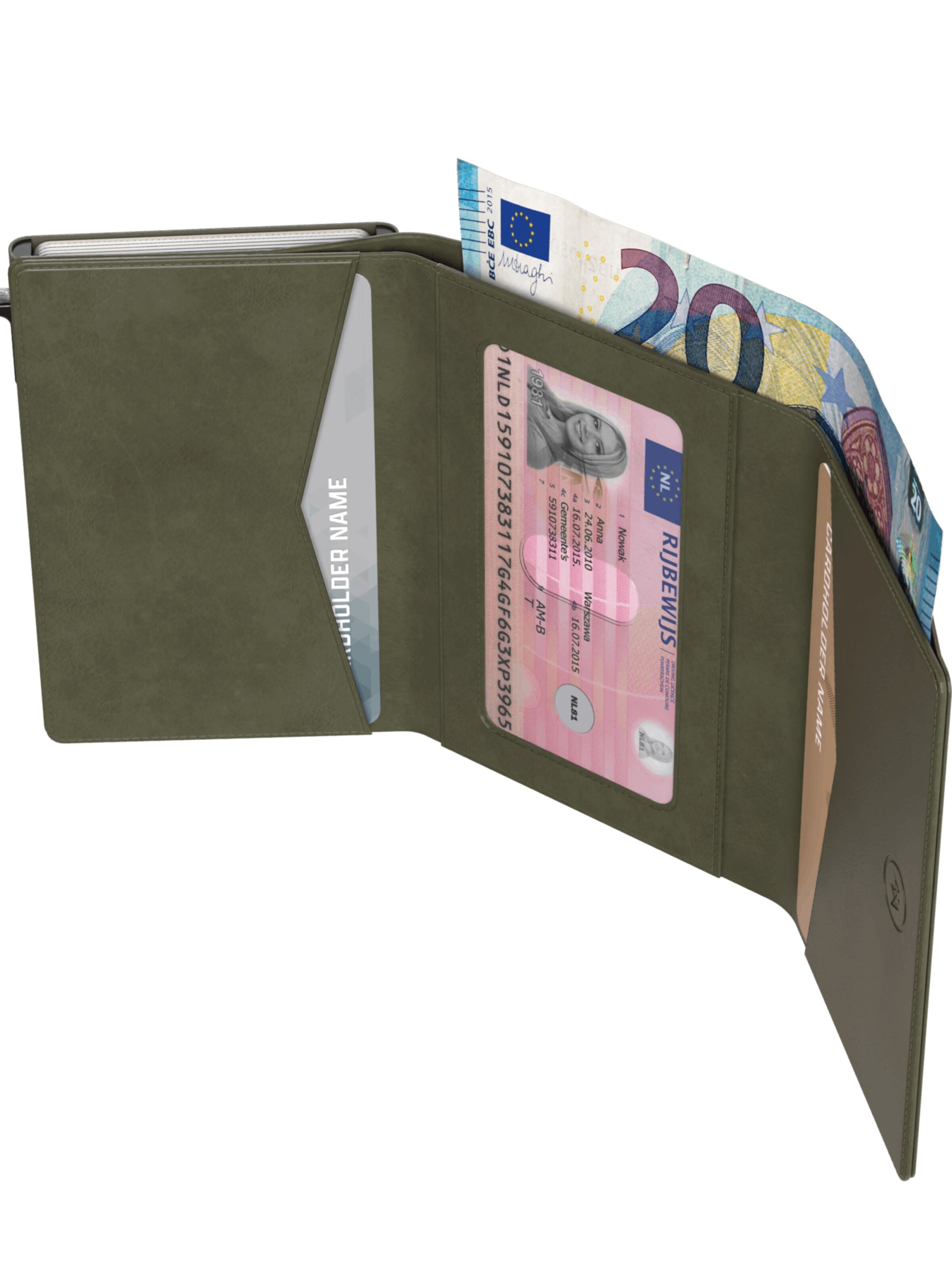 Prowallet Portemonnee 'Pasjeshouder Classic' in Groen