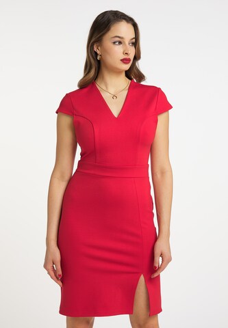 faina Sheath Dress in Red: front