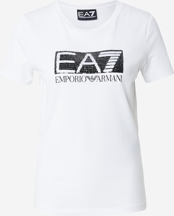 balta EA7 Emporio Armani Marškinėliai: priekis
