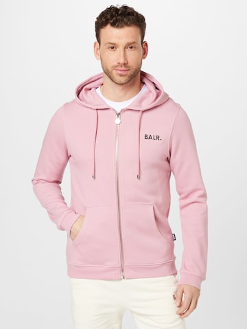 BALR. Sweat jacket 'Q-Series' in Pink: front