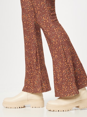 Nasty Gal Flared Leggings in Brown