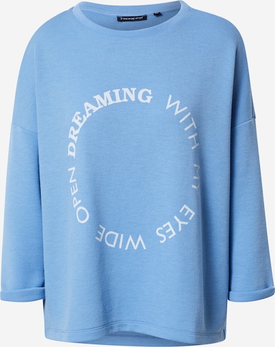ONE MORE STORY Sweat-shirt en bleu fumé / blanc, Vue avec produit