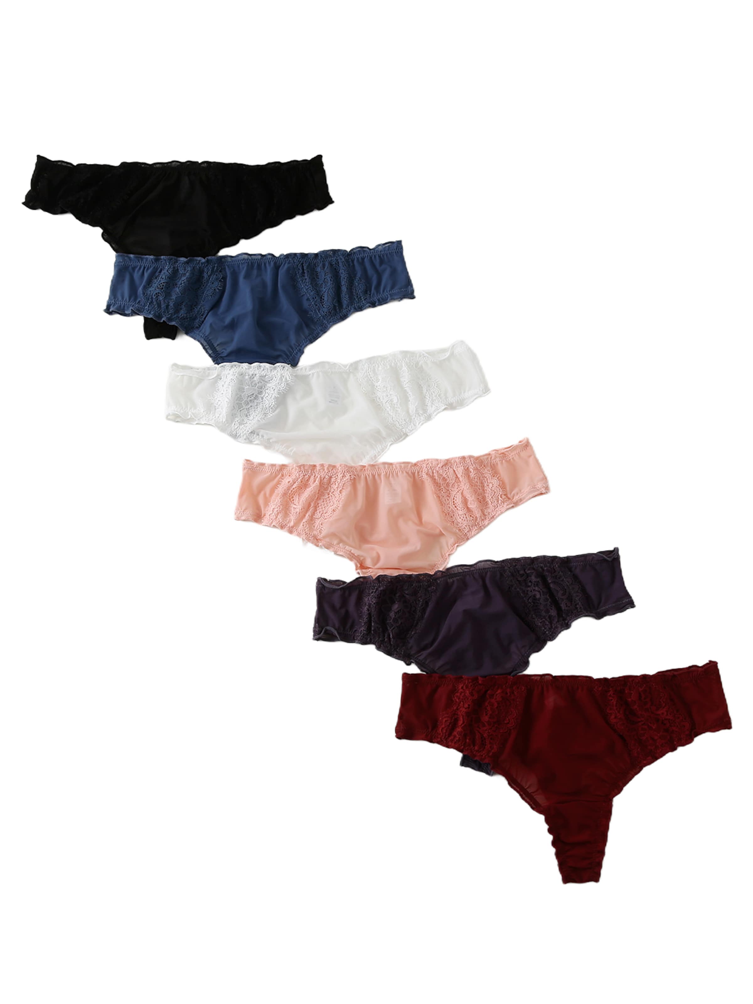 Emilie collection Thong in Mixed colors: front