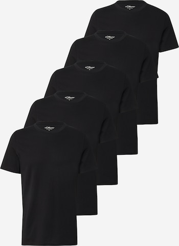 Tricou de la s.Oliver pe negru: față