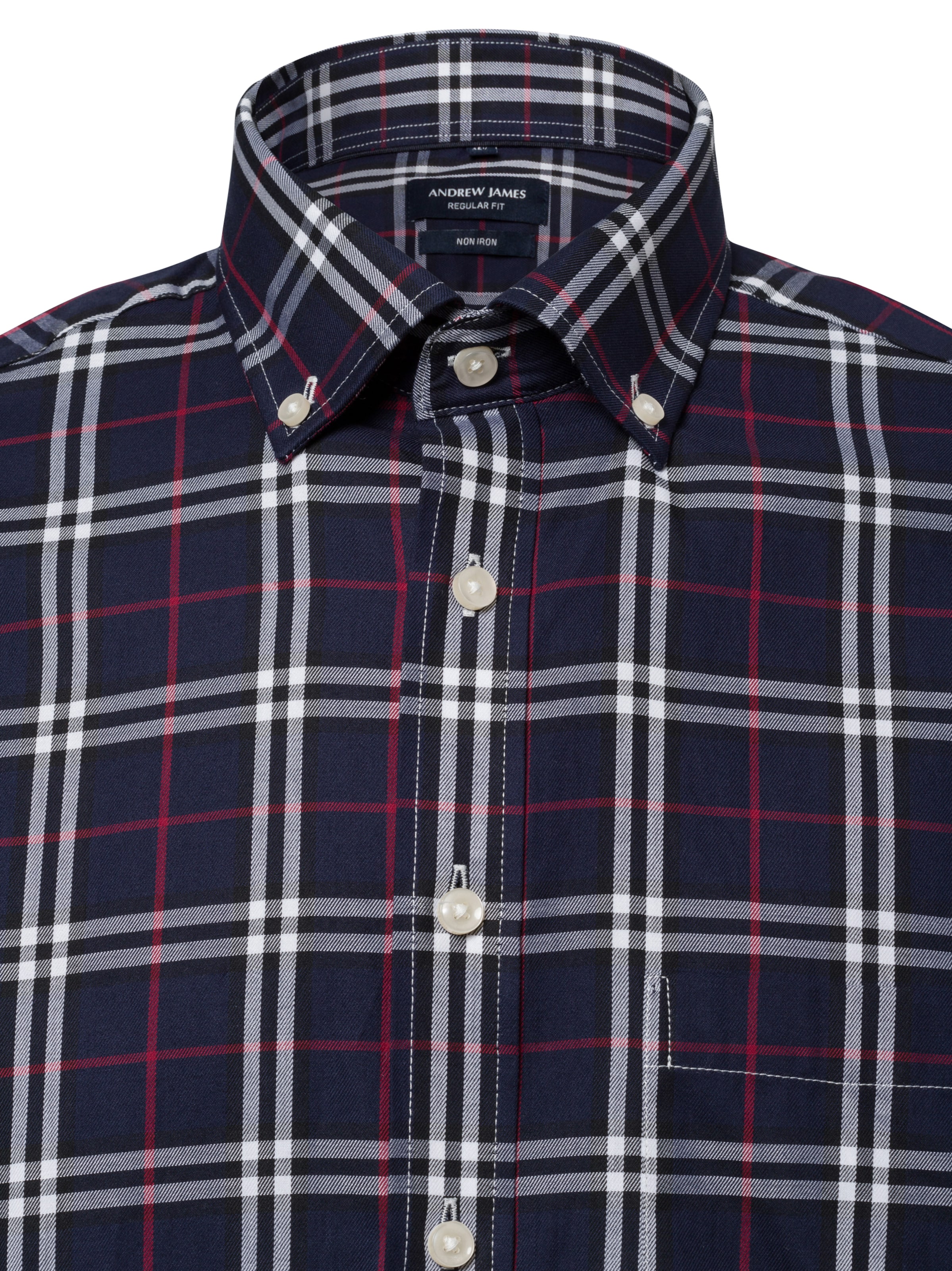 Andrew James Regular fit Button Up Shirt in Blue