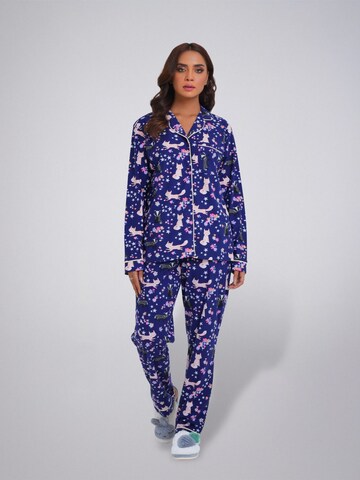 LEAFLETIC Pyjama‌‌‌ in Blau