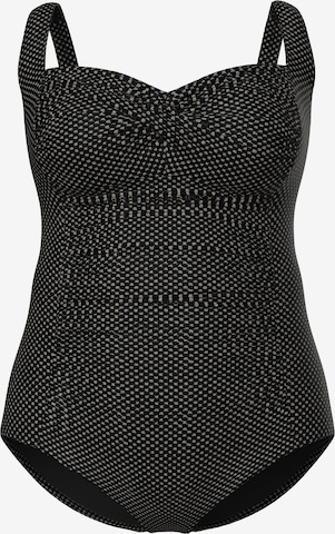 Ulla Popken Badpak in Zwart: voorkant