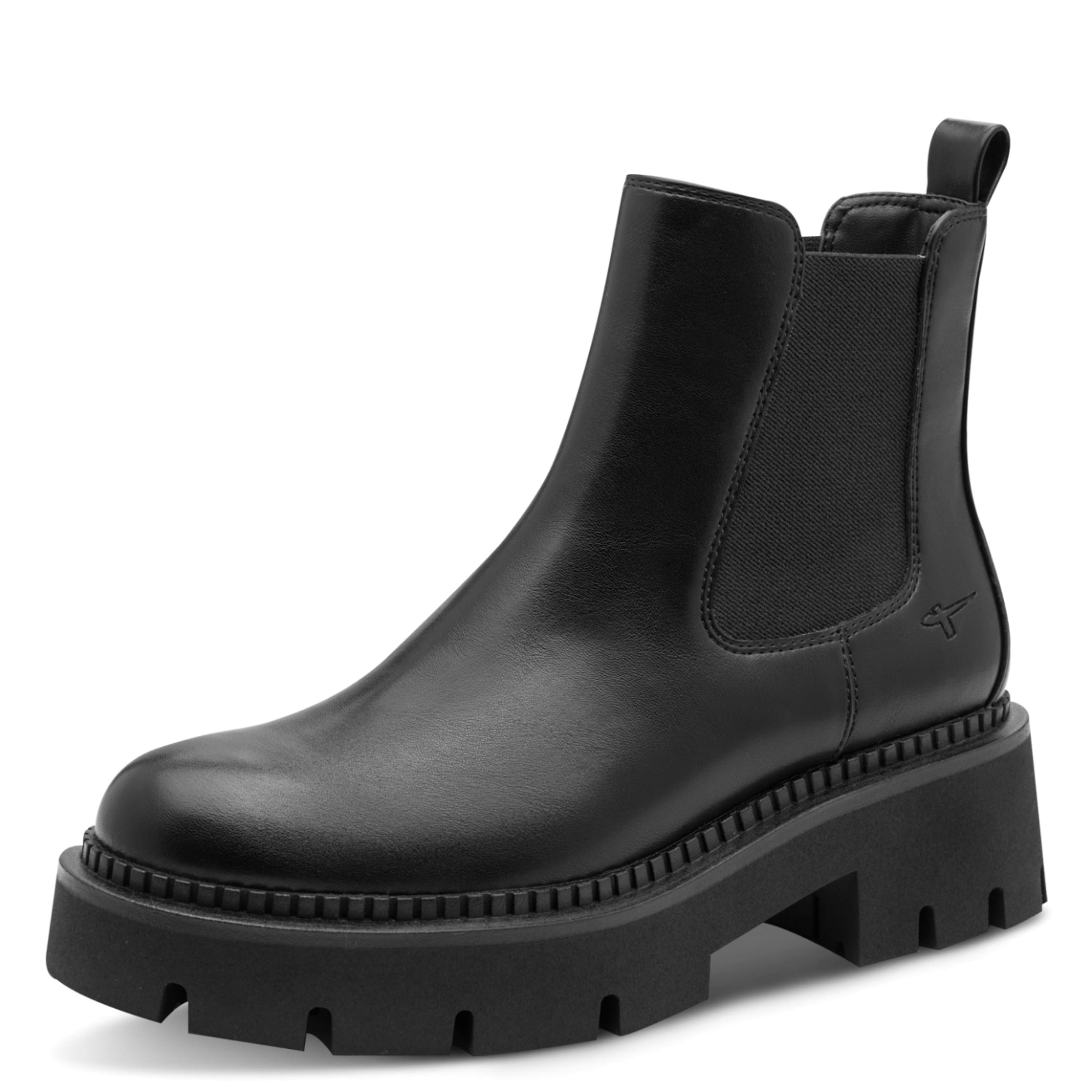 Tamaris - Botas Chelsea en negro: frente