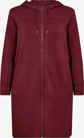 Wasabi Concept Gebreid vest 'Sabina' in Rood: voorkant