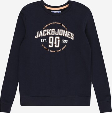 Bluză de molton 'MINDS' de la Jack & Jones Junior pe albastru: față