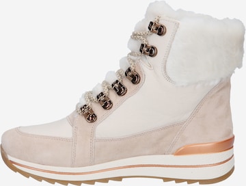 ARA Lace-Up Ankle Boots in Beige