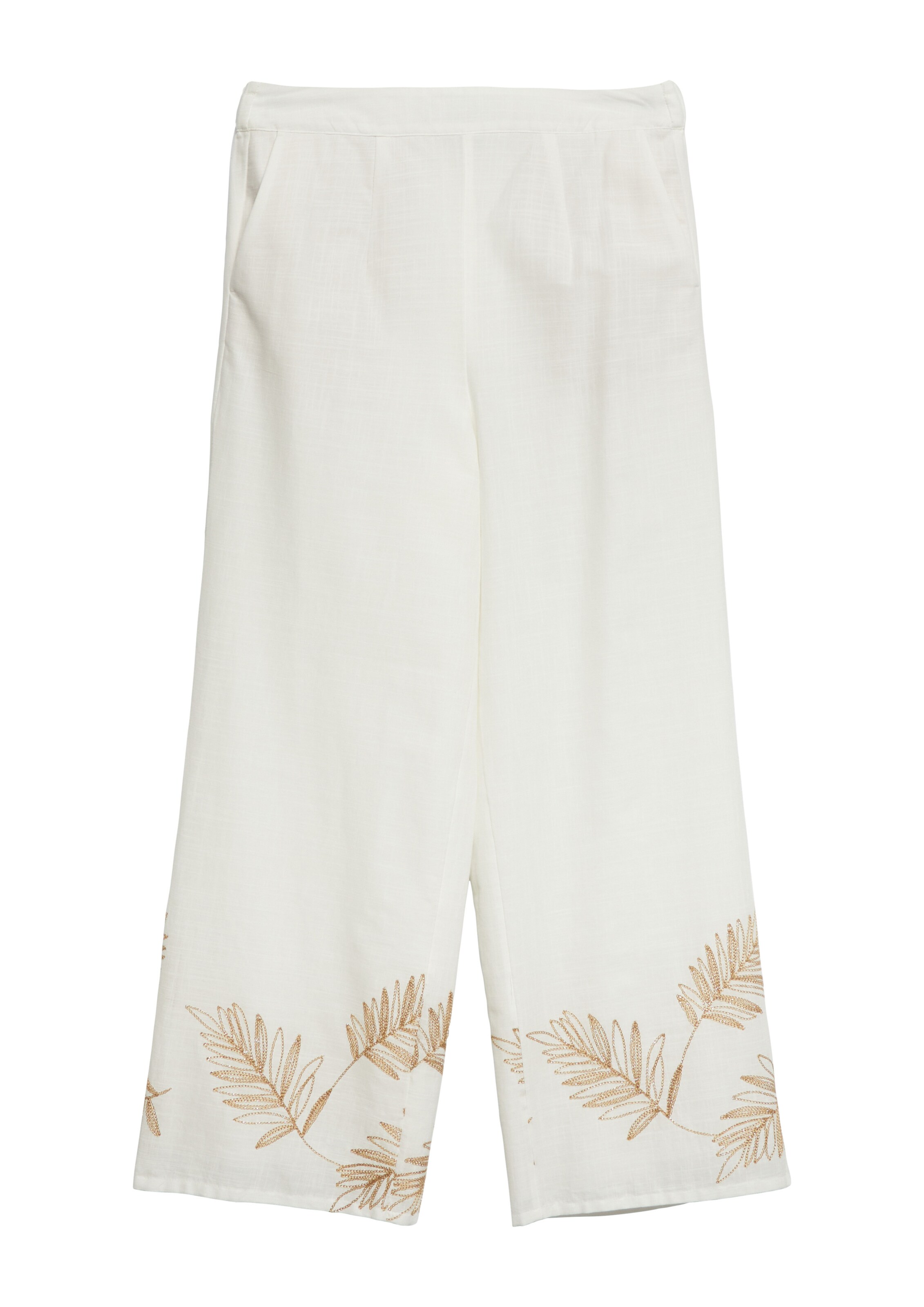 Wide Leg Pantalon s.Oliver en beige : devant