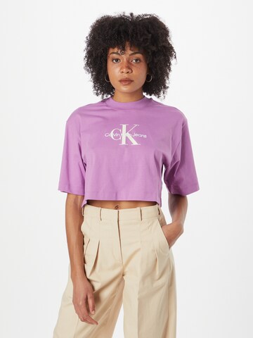 Calvin Klein Jeans Shirt in Lila: voorkant