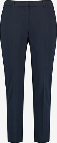 SAMOON Regular Pleated Pants in Blue: front