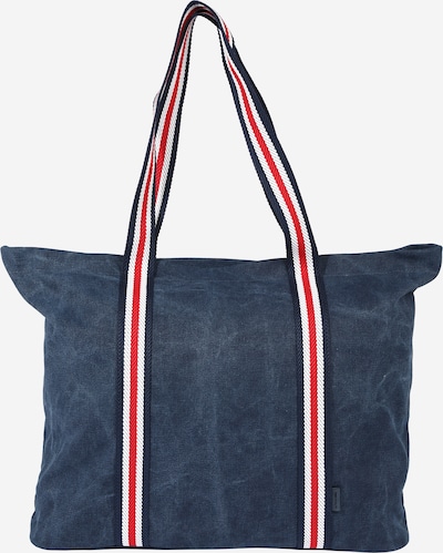 TOM TAILOR Cabas 'Mia' en bleu denim / rouge / blanc, Vue avec produit