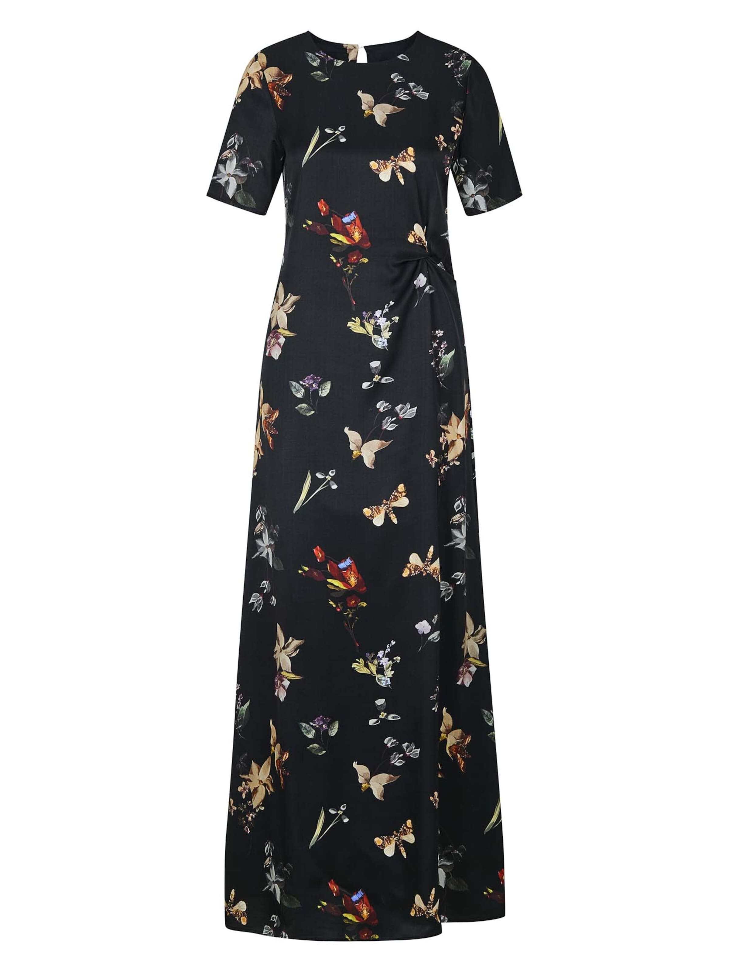 MADELEINE Robe en beige / gris / rouge carmin / noir, Vue avec produit