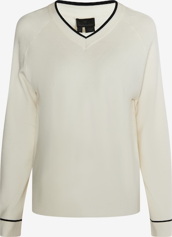 DreiMaster Klassik Pullover in Weiß: Vorderseite