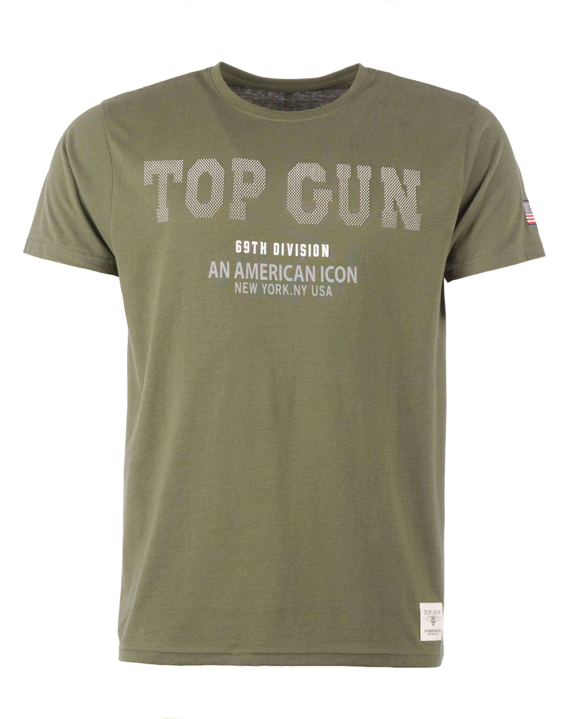 TOP GUN Shirt 'TG20213006' in Groen: voorkant