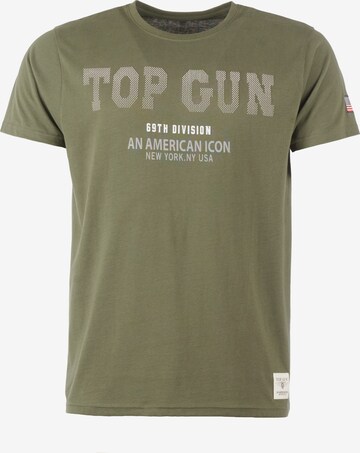 TOP GUN Shirt 'TG20213006' in Green: front