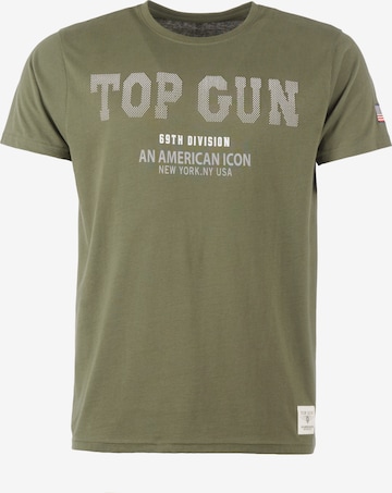 TOP GUN Shirt 'TG20213006' in Groen: voorkant