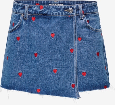 ONLY Farkut 'ONLTEXAS' koossa 24 värissä sininen denim / punainen, Tuotenäkymä