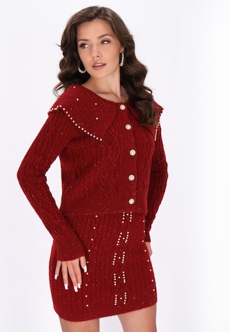 faina Knit cardigan in Red: front