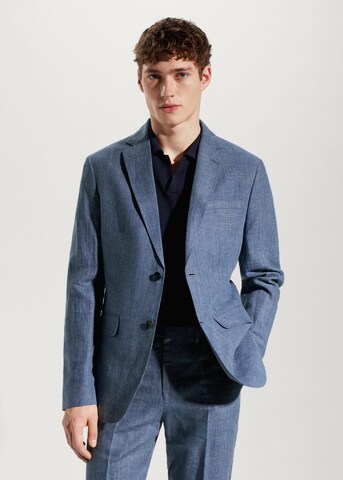 Coupe regular Veste de costume 'Florida' MANGO MAN en bleu : devant