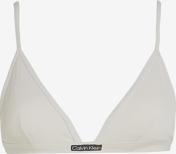 Triangle Hauts de bikini Calvin Klein Swimwear en beige : devant