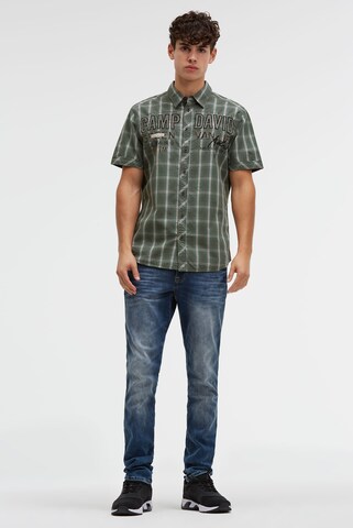 CAMP DAVID Regular fit Button Up Shirt in Green