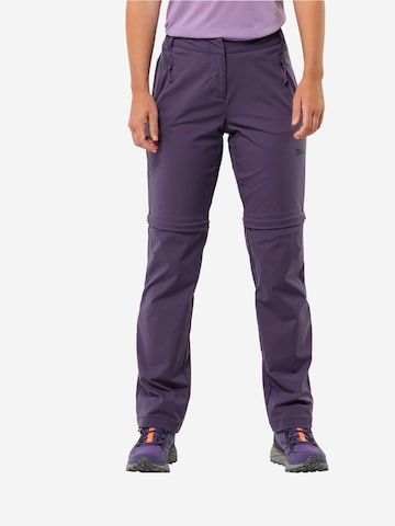 Regular Pantalon outdoor 'GLASTAL' JACK WOLFSKIN en violet : devant