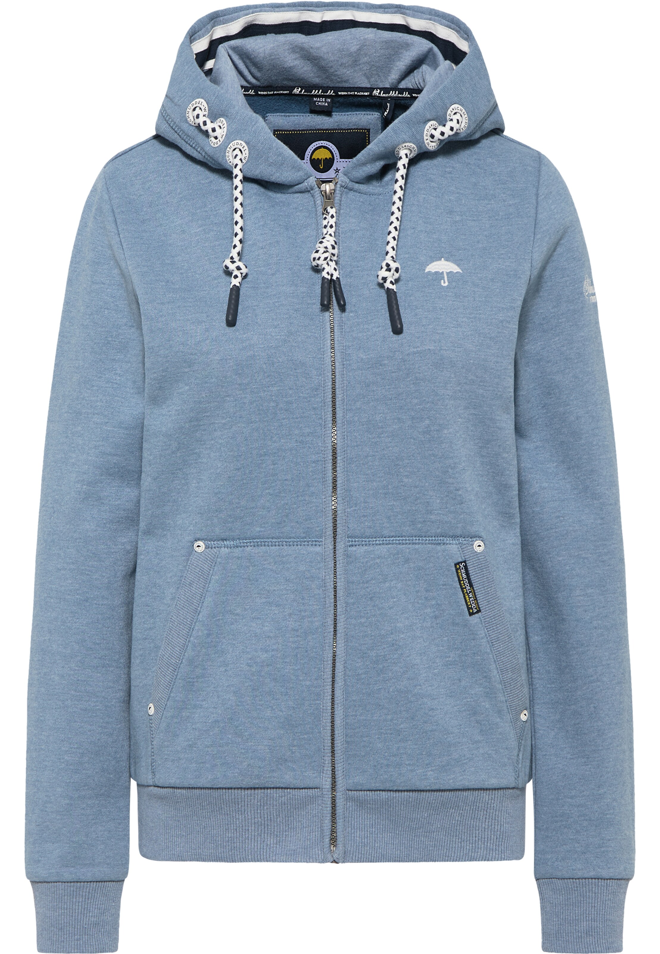 Donna Felpe Schmuddelwedda Giacca di felpa in Blu Fumo Donna Felpe Schmuddelwedda Giacca di felpa in Blu Fumo