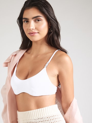 Bustier Hauts de bikini GUESS en blanc : devant