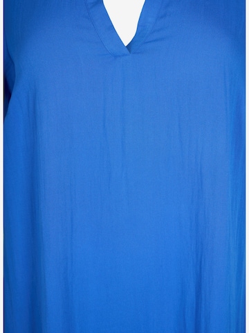 Zizzi Shirt Dress 'Macy' in Blue