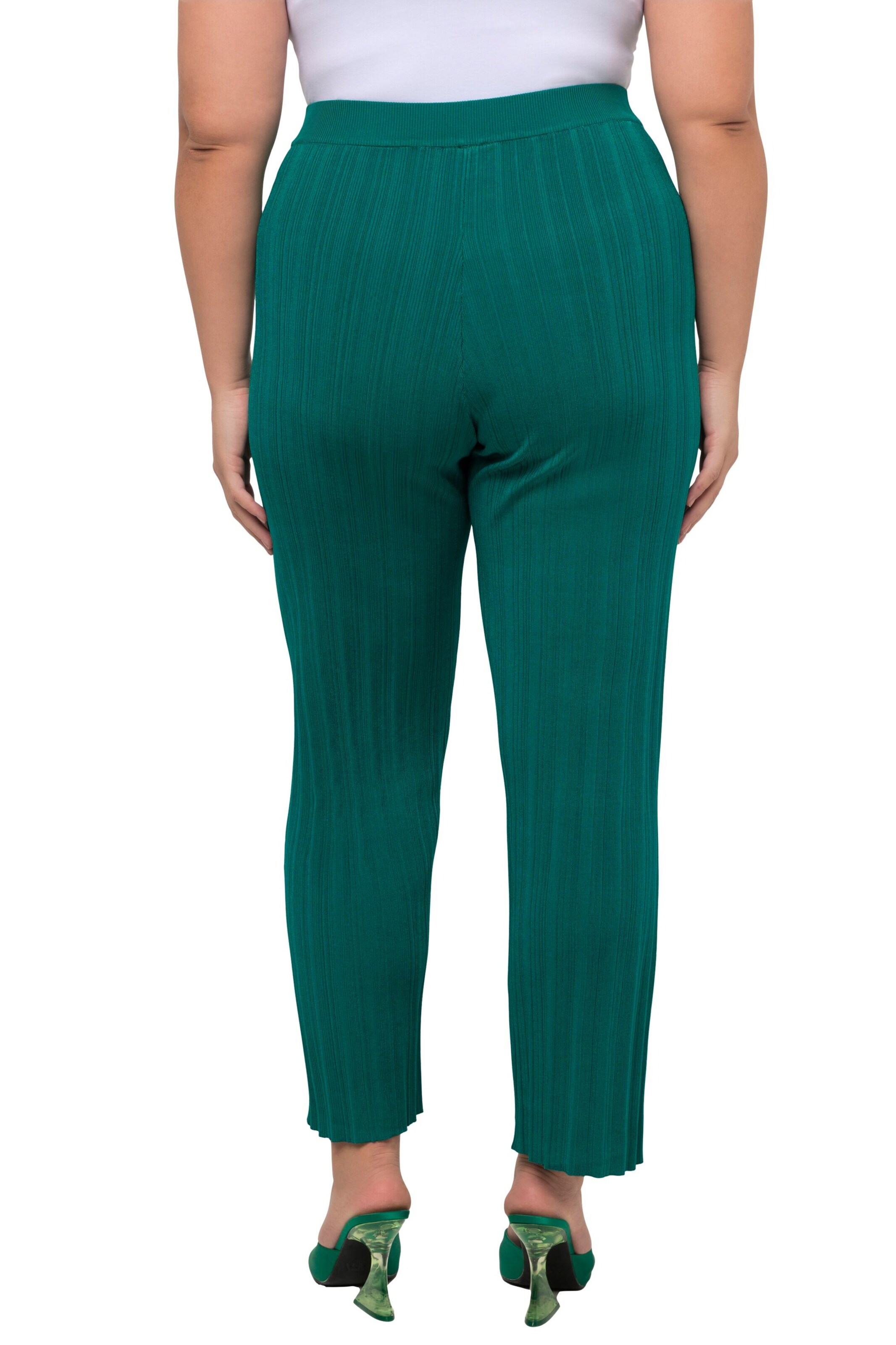 Ulla Popken Regular Hose in Grün