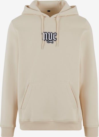 Felpa di Mister Tee in beige: frontale