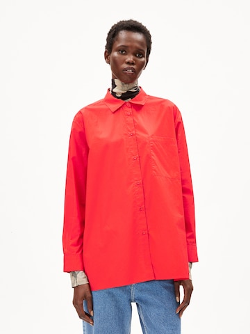 ARMEDANGELS Blouse 'EALGA' in Rood: voorkant