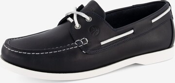 Travelin Moccasins in Black: front
