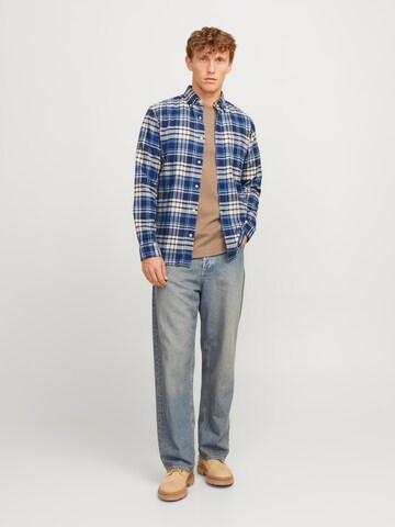 mėlyna JACK & JONES Standartinis modelis Marškiniai 'JPRBLunorris'