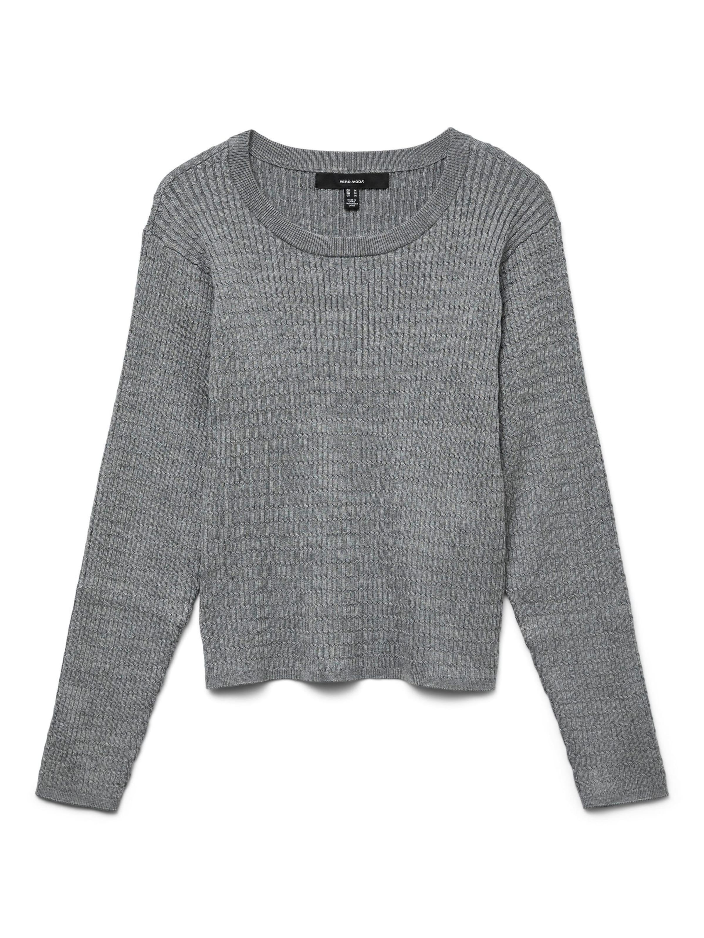 VERO MODA Sveter 'VMSilje' - Sivá: predná strana