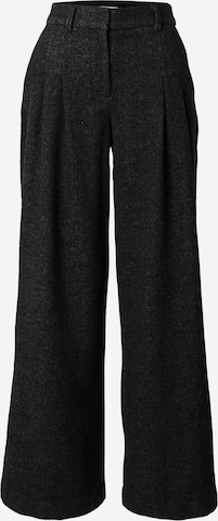 MSCH COPENHAGEN Wide leg Pleat-Front Pants 'Gracen' in Grey: front