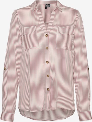 VERO MODA Blouse 'BUMPY' in Wit: voorkant