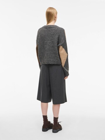 ROUGE EDIT Wide Leg Bukser med fals i grå