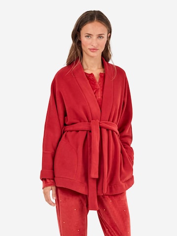 Robe de chambre Gisela en rouge : devant