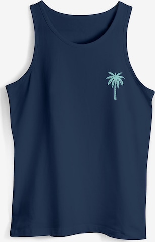 Neverless Shirt 'Palme' in Blue: front