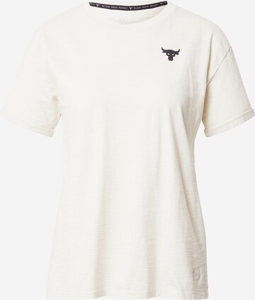 UNDER ARMOUR Funkční tričko 'Project Rock' – bílá: přední strana