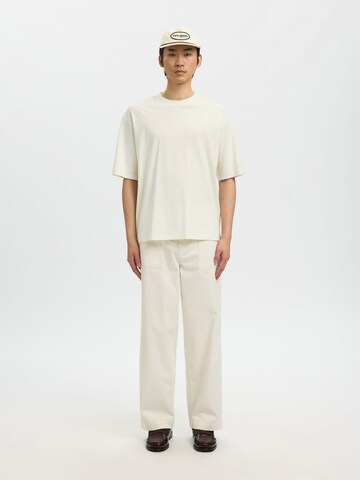 Tricou 'SLHASPEN' de la SELECTED pe bej