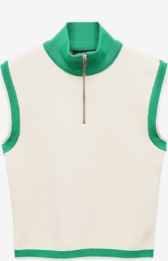 MANGO Pulover 'Tomas' u svijetlobež / zelena, Pregled proizvoda