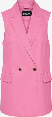 Gilet da completo 'Tally' di PIECES in rosa: frontale